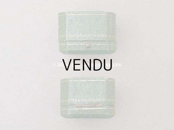 画像5: アンティーク 金彩入り リングボックス  ジュエリーボックス グリーン (5)