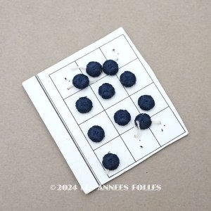 画像: アンティーク ドール用 シルク製 くるみボタン 極小 7mm  マリンブルー 11ピースのセット
