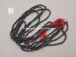 画像4: アンティーク スフレビーズ 黒 4×11mm 約220〜300ピース 吹きガラス製ビーズ   (4)