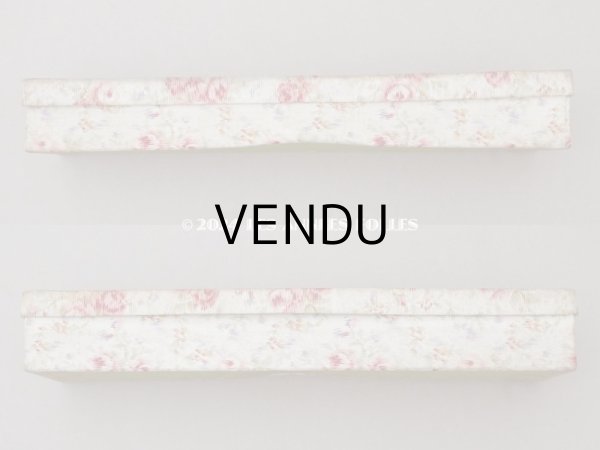 画像6: アンティーク 薔薇模様のほぐし織り カルトナージュボックス グローブボックス  (6)