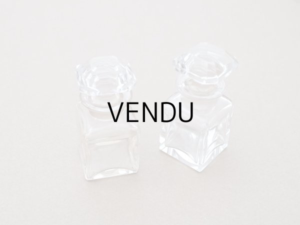 画像10: 19世紀末 アンティーク バカラ社のクリスタル香水瓶入り 裁縫箱 レッド＆パウダーブルー ベルベット＆シルククッション (10)