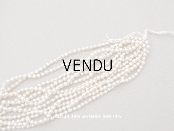 画像3: アンティーク 極小 スフレビーズ シャンパンゴールド 3mm 約600ピースのセット 吹きガラス製ビーズ  (3)