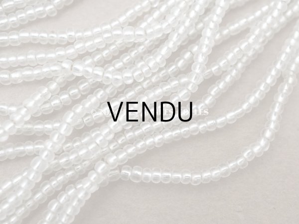 画像4: アンティーク シードビーズ ガラス製 半透明＆シルバー 46g (4)