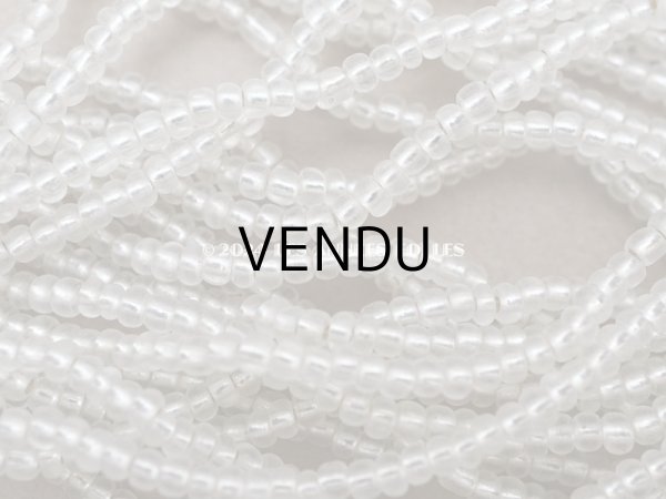 画像6: アンティーク シードビーズ ガラス製 半透明＆シルバー 46g (6)