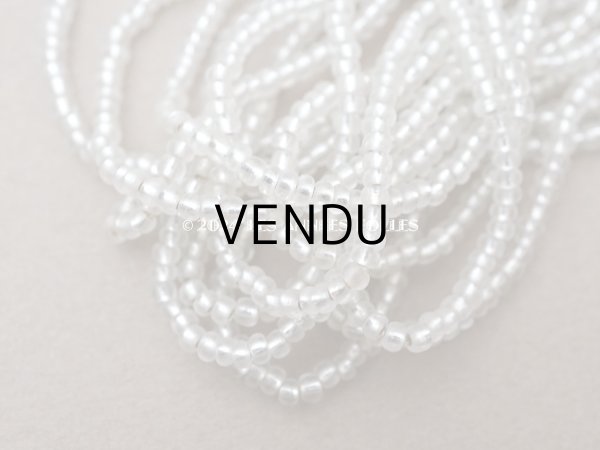 画像5: アンティーク シードビーズ ガラス製 半透明＆シルバー 46g (5)