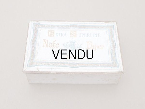 画像4: 1900年頃 アンティーク レターセットの紙箱 EXTRA SUPERFINE NOTE PAPER - AU BON MARCHE MAISON BOUCICAUT PARIS - (4)