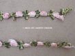 画像5: アンティーク シルク製 薔薇のロココトリム パウダーピンク 14cm (5)