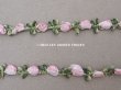 画像4: アンティーク シルク製 薔薇のロココトリム パウダーピンク 14cm (4)