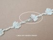 画像4: アンティーク シルク製 パウダーブルーのロココトリム  ロココリボン 140cm (4)