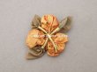 画像5: アンティーク シルク製 薔薇のロココモチーフ 山吹色 (5)