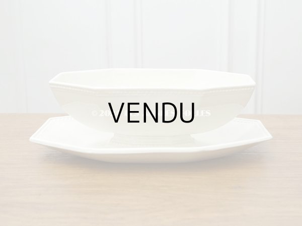 画像4: アンティーク オクトゴナル ソーシエール モントロー - CREIL ET MONTEREAU - (4)