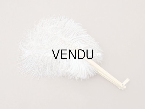 画像3: アンティーク ドール用 フェザーのファン 扇子 (3)