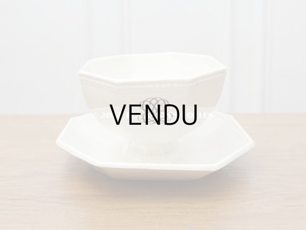 画像3: アンティーク オクトゴナル ソーシエール モントロー - CREIL ET MONTEREAU - (3)