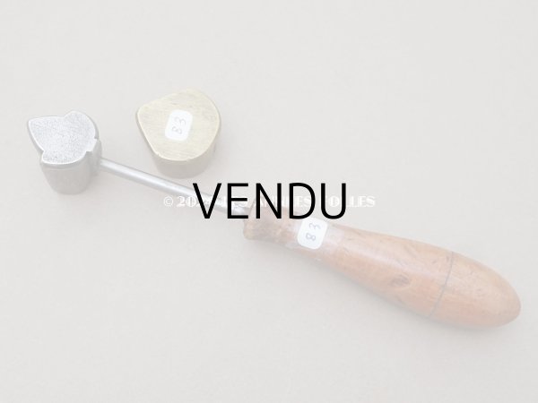 画像4: 19世紀末 アンティーク  こて リーフ アイビー 型押し  (4)