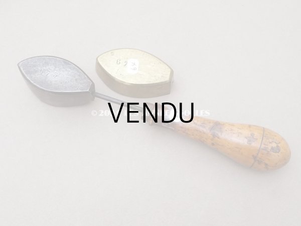 画像5: 19世紀末 アンティーク  こて リーフ 型押し  (5)