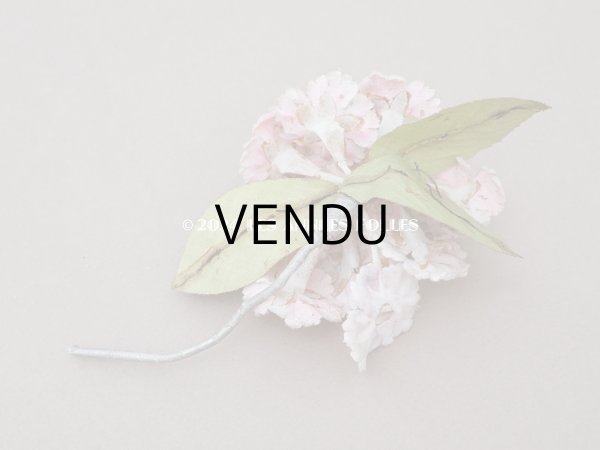 画像5: アンティーク シルクベルベット製 布花 パウダーピンク (5)