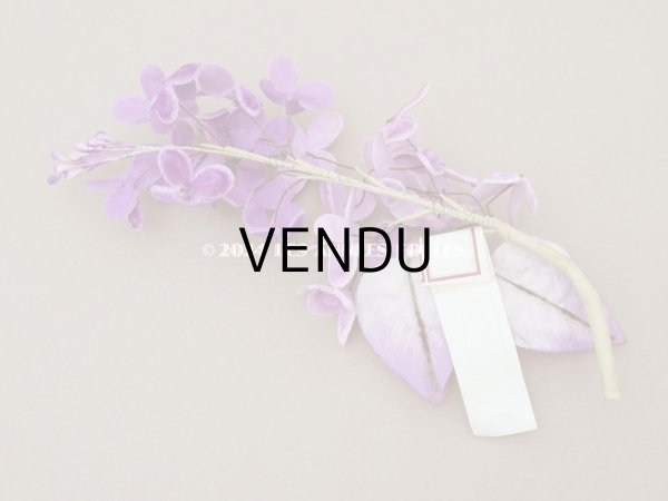 画像6: アンティーク シルクベルベット製 ライラックの布花  (6)