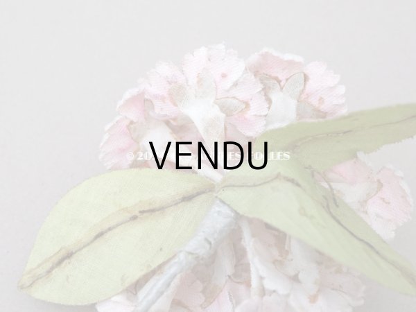 画像6: アンティーク シルクベルベット製 布花 パウダーピンク (6)