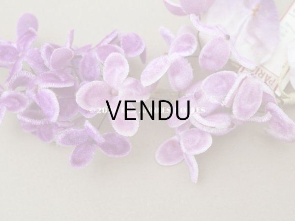 画像3: アンティーク シルクベルベット製 ライラックの布花  (3)