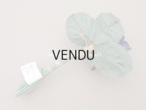 画像4: アンティーク 菫の布花 シルク製 (4)