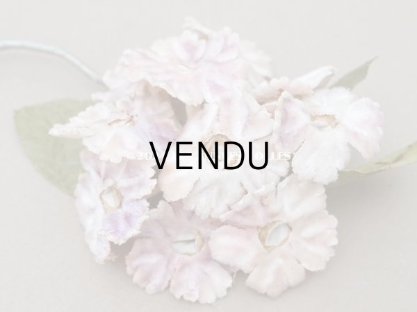 画像3: アンティーク シルクベルベット製 布花 パウダーピンク (3)