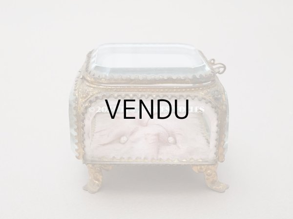 画像15: 19世紀末 アンティーク ジュエリーボックス ピンクのシルククッション  (15)