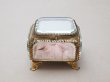 画像2: 19世紀末 アンティーク ジュエリーボックス ピンクのシルククッション  (2)