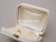 画像9: アンティーク ピアス用 ジュエリーボックス 金彩入り オフホワイト (9)