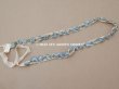 画像4: アンティーク シルク製 ロココトリム スモーキーブルー ロココリボン 63cm (4)
