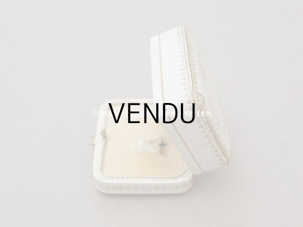 画像6: アンティーク ピアス用 ジュエリーボックス 金彩入り オフホワイト (6)