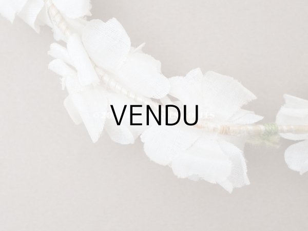 画像4: アンティーク 薔薇の布花のティアラ 花冠 初聖体 (4)