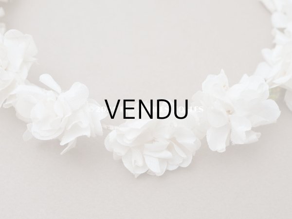 画像9: アンティーク 薔薇の布花のティアラ 花冠 初聖体 (9)