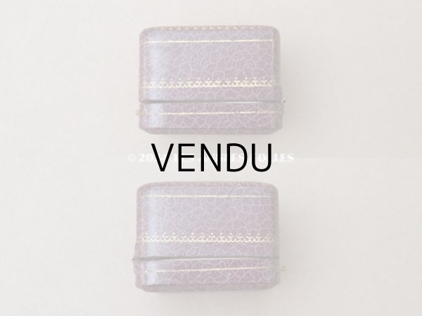 画像4: アンティーク リング用 ジュエリーボックス 金彩入り スモーキーパープル リングボックス (4)