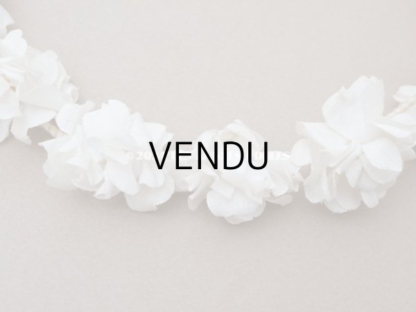 画像6: アンティーク 薔薇の布花のティアラ 花冠 初聖体 (6)