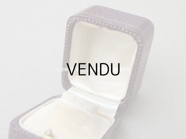 画像9: アンティーク リング用 ジュエリーボックス 金彩入り スモーキーパープル リングボックス (9)