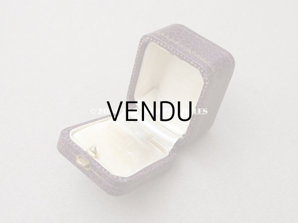 画像7: アンティーク リング用 ジュエリーボックス 金彩入り スモーキーパープル リングボックス (7)