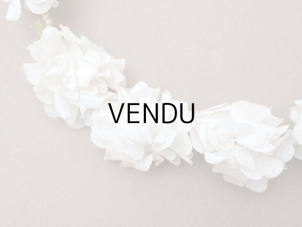 画像5: アンティーク 薔薇の布花のティアラ 花冠 初聖体 (5)