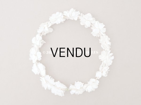 画像3: アンティーク 薔薇の布花のティアラ 花冠 初聖体 (3)