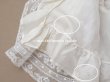 画像16: 1900年頃 アンティーク ドール&ベビー用 袖付きケープ ドット刺繍のコットンファブリック＆レース 裏地付き (16)