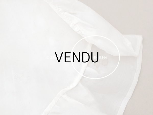 画像18: 1900年頃 アンティーク ドール&ベビー用 袖付きケープ ドット刺繍のコットンファブリック＆レース 裏地付き (18)