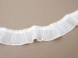 画像2: アンティーク プリーツリボン コットンオーガンジー オフホワイト  74cm 5cm幅 (2)