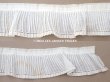 画像6: アンティーク プリーツリボン コットンオーガンジー オフホワイト  74cm 5cm幅 (6)