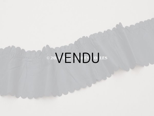 画像3: 1900年頃 アンティーク シルク製 リボン 黒 4.75m 幅11.8cm ドレスの裾  (3)