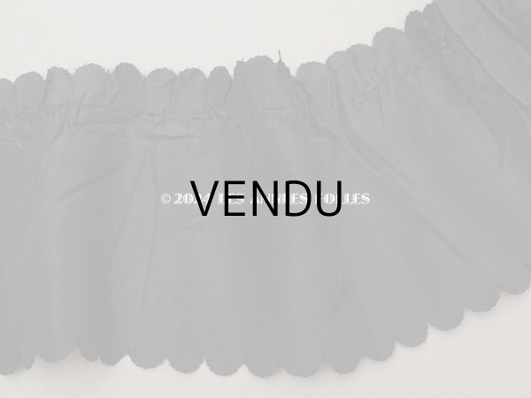 画像2: 1900年頃 アンティーク シルク製 リボン 黒 4.75m 幅11.8cm ドレスの裾  (2)