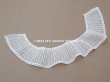 画像2: アンティーク プリーツリボン コットンオーガンジー オフホワイト  40cm 7.2cm幅 (2)