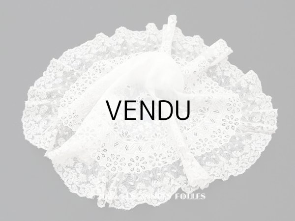 画像1: 19世紀末 アンティーク 結婚式のハンカチ モノグラム刺繍入り ホワイトワーク＆手編みのヴァランシエンヌレース (1)