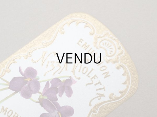 画像3: アンティーク パフュームラベル EMULSION NIZZA VIOLETTA - F.MOREAU & FILS PARIS - (3)