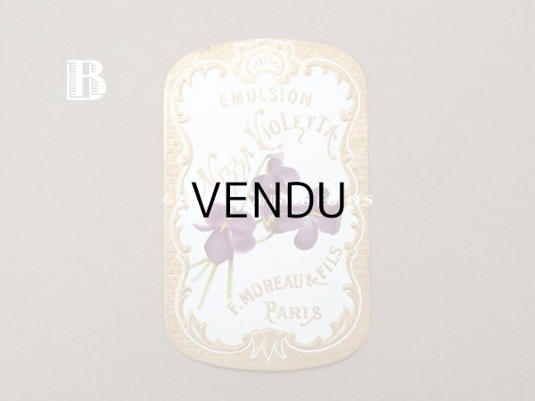 画像6: アンティーク パフュームラベル EMULSION NIZZA VIOLETTA - F.MOREAU & FILS PARIS - (6)