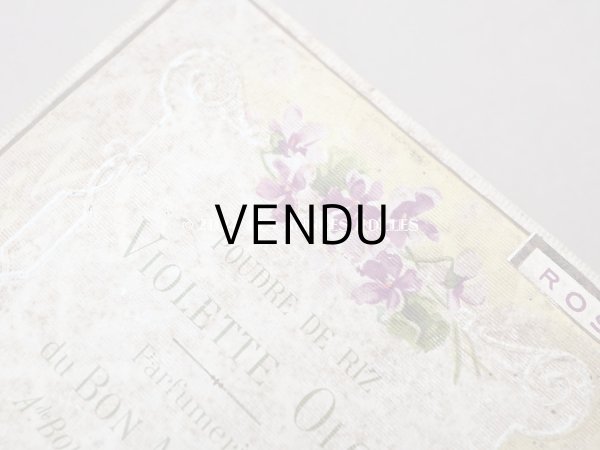 画像3: アンティーク ボンマルシェ 菫のパウダーボックス POUDRE DE RIZ VIOLETTE OLGA - PARFUMERIE DU BON MARCHE PARIS - (3)