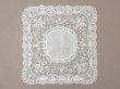 画像1: 19世紀末 アンティーク  結婚式のハンカチ 薔薇模様 アプリカシオン・アングルテール (ボビンレース)　 (1)